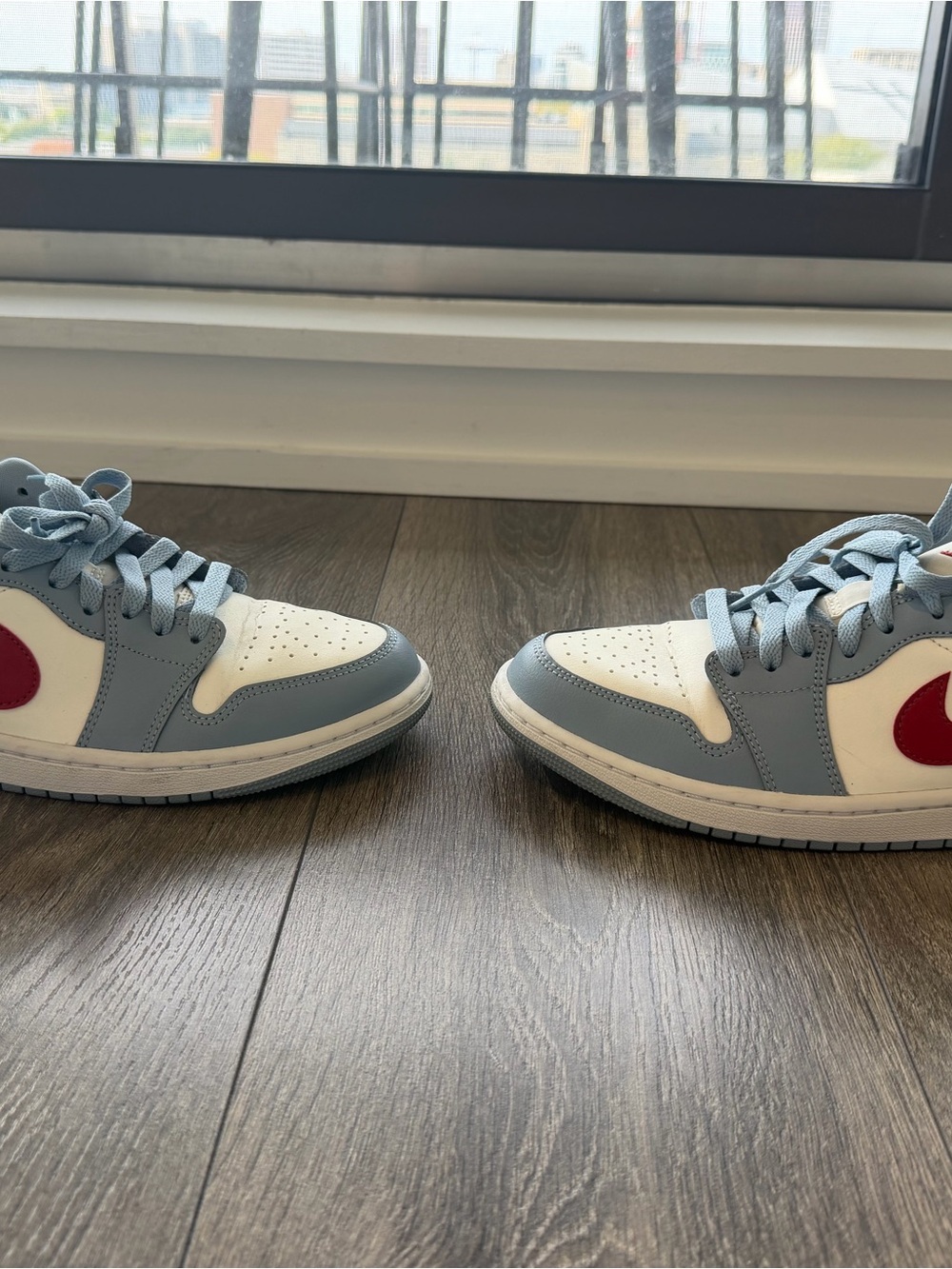 Nike Air Jordan 1 Low Sneakers – Women’s Size 9 – Blue / White / Red - Picture 3 of 8
